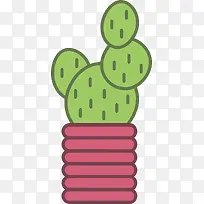 手绘扁平化仙人掌盆栽-空若网 手绘扁平化仙人掌盆栽-空若网