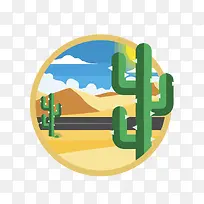 矢量扁平化沙漠-空若网 矢量扁平化沙漠-空若网