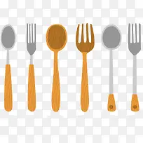 矢量图六种餐具-空若网 矢量图六种餐具-空若网