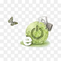 ���Ե�Դ��ť-������