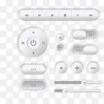 矢量白色按钮-空若网 矢量白色按钮-空若网