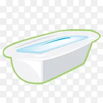 手绘白色浴缸-空若网 手绘白色浴缸-空若网