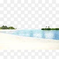 湖泊树和沙滩-空若网 湖泊树和沙滩-空若网