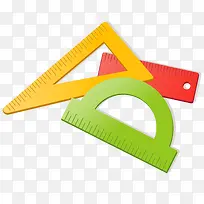 彩色尺子矢量图-空若网 彩色尺子矢量图-空若网