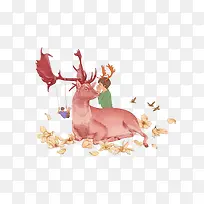 手绘麋鹿-空若网 手绘麋鹿-空若网