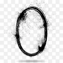 黑色水墨数字零-空若网 黑色水墨数字零-空若网