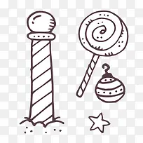 矢量手绘圣诞节装饰-空若网 矢量手绘圣诞节装饰-空若网