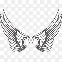 手绘翅膀图案-空若网 手绘翅膀图案-空若网