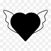 带翅膀的心图标-空若网 带翅膀的心图标-空若网