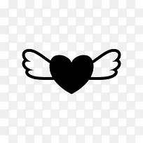 带翅膀的心形图标-空若网 带翅膀的心形图标-空若网