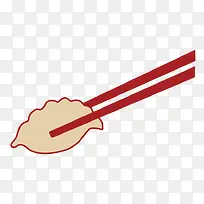 红色水饺扁平化美食-空若网 红色水饺扁平化美食-空若网