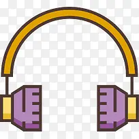 耳机卡通矢量多媒体设备-空若网 耳机卡通矢量多媒体设备-空若网