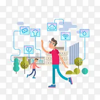 通立体AR眼镜的男人-空若网 通立体AR眼镜的男人-空若网