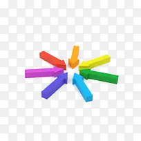 彩色圆圈箭头集中-空若网 彩色圆圈箭头集中-空若网