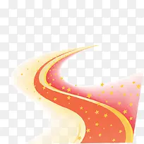 橙色星星丝带曲线-空若网 橙色星星丝带曲线-空若网