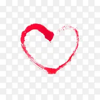 红色水墨爱心图形-空若网 红色水墨爱心图形-空若网