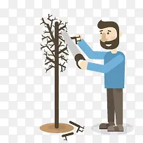 锯树枝的人物设计-空若网 锯树枝的人物设计-空若网