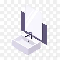 灰色扁平化洗手台元素-空若网 灰色扁平化洗手台元素-空若网