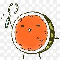 手绘卡通西瓜-空若网 手绘卡通西瓜-空若网