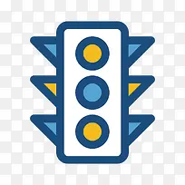 ��ɫ�����ν�ͨ�źŵƿ�ͨ�廭-������