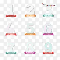 个性生日数字矢量-空若网 个性生日数字矢量-空若网