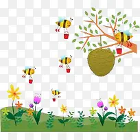 卡通蜜蜂素材-空若网 卡通蜜蜂素材-空若网