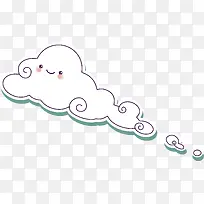 手绘可爱人性化云朵-空若网 手绘可爱人性化云朵-空若网