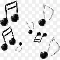 黑色动感音符矢量-空若网 黑色动感音符矢量-空若网