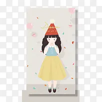 手绘卡通女孩免费下载-空若网 手绘卡通女孩免费下载-空若网