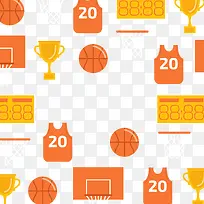 扁平化篮球矢量图-空若网 扁平化篮球矢量图-空若网