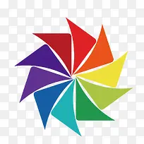 三角形旋转风车-空若网 三角形旋转风车-空若网