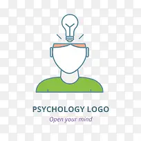矢量灯泡人像心理学图标素材-空若网 矢量灯泡人像心理学图标素材-空若网