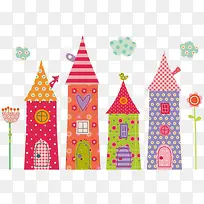 卡通彩色房子-空若网 卡通彩色房子-空若网