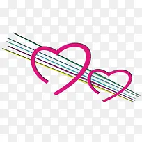 彩色条纹爱心-空若网 彩色条纹爱心-空若网