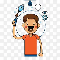 商务小人创意思维-空若网 商务小人创意思维-空若网