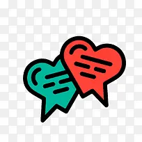 爱心对话框图标-空若网 爱心对话框图标-空若网