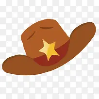 矢量棕色牛仔帽素材-空若网 矢量棕色牛仔帽素材-空若网