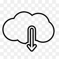 云下载按钮图标-空若网 云下载按钮图标-空若网