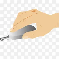 矢量手绘手握鼠标-空若网 矢量手绘手握鼠标-空若网