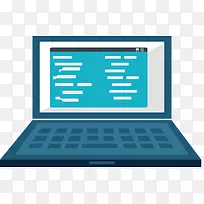 矢量手绘打开的笔记本电脑-空若网 矢量手绘打开的笔记本电脑-空若网