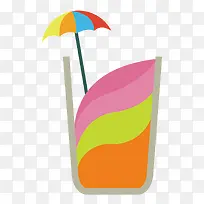 矢量多彩果汁饮品图标-空若网 矢量多彩果汁饮品图标-空若网