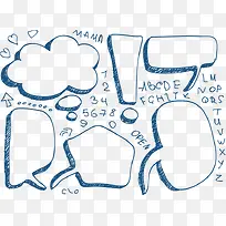 手绘对话框数字字母大集合-空若网 手绘对话框数字字母大集合-空若网