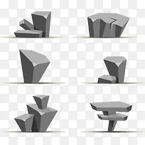 石头造型图案AI档-空若网 石头造型图案AI档-空若网