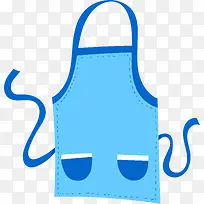 扁平化蓝色围裙围腰-空若网 扁平化蓝色围裙围腰-空若网