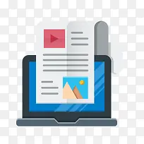 创意简约彩色图标笔记本打印-空若网 创意简约彩色图标笔记本打印-空若网