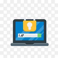 卡通简约电脑密码安全锁-空若网 卡通简约电脑密码安全锁-空若网