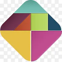 多彩拼接正方形-空若网 多彩拼接正方形-空若网