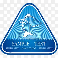 手绘蓝色线条三角形图案-空若网 手绘蓝色线条三角形图案-空若网