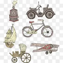 手绘老式车辆-空若网 手绘老式车辆-空若网