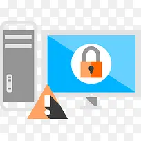 矢量手绘电脑安全-空若网 矢量手绘电脑安全-空若网